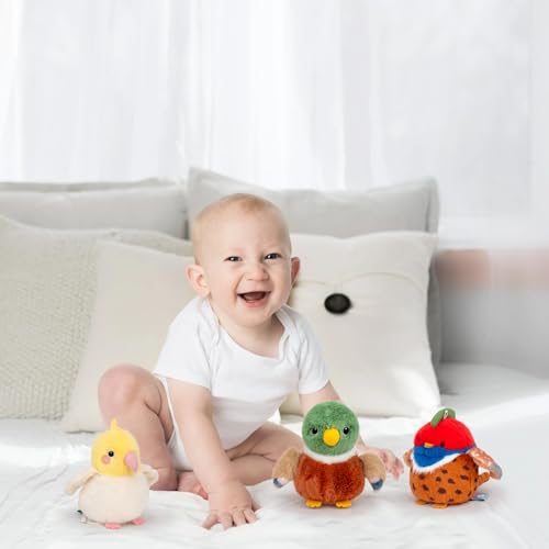 Adorlynetty Mallard Duck Stuffed Animal – 5 Inch Realistic Plush Toy, Cute Little Bird Plushie for Kids and Friends