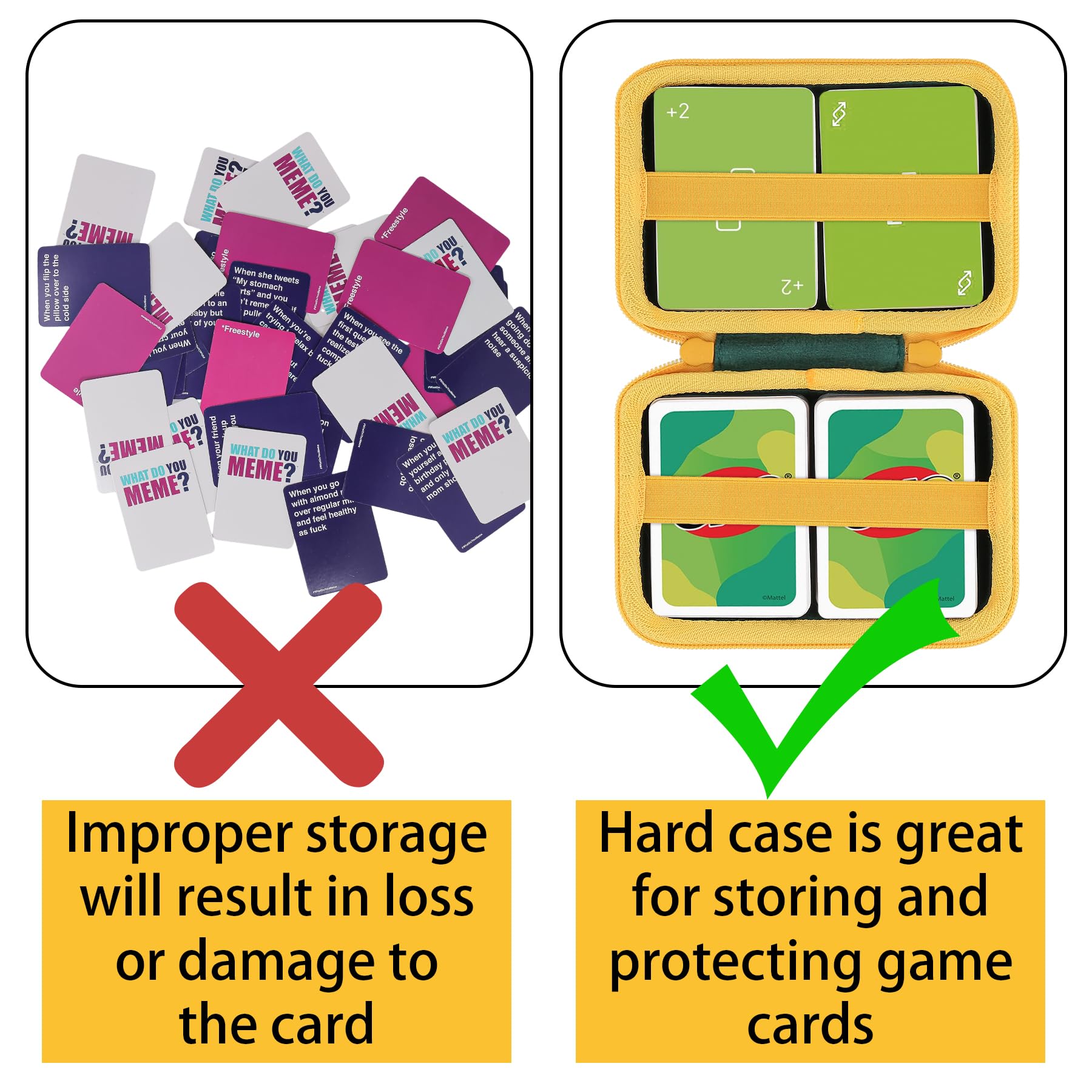 Aenllosi Hard Case for UNO Cards – Holds Up to 300 Cards, Deep Green (Case Only)