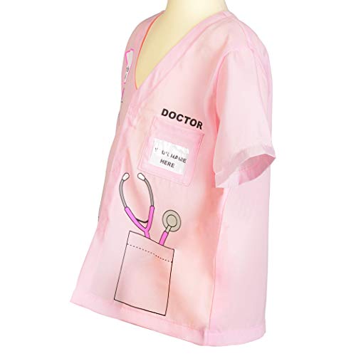 Aeromax My 1st Career Gear Doctor Top (Pink) – Dress-Up Role Play for Kids Ages 3-6