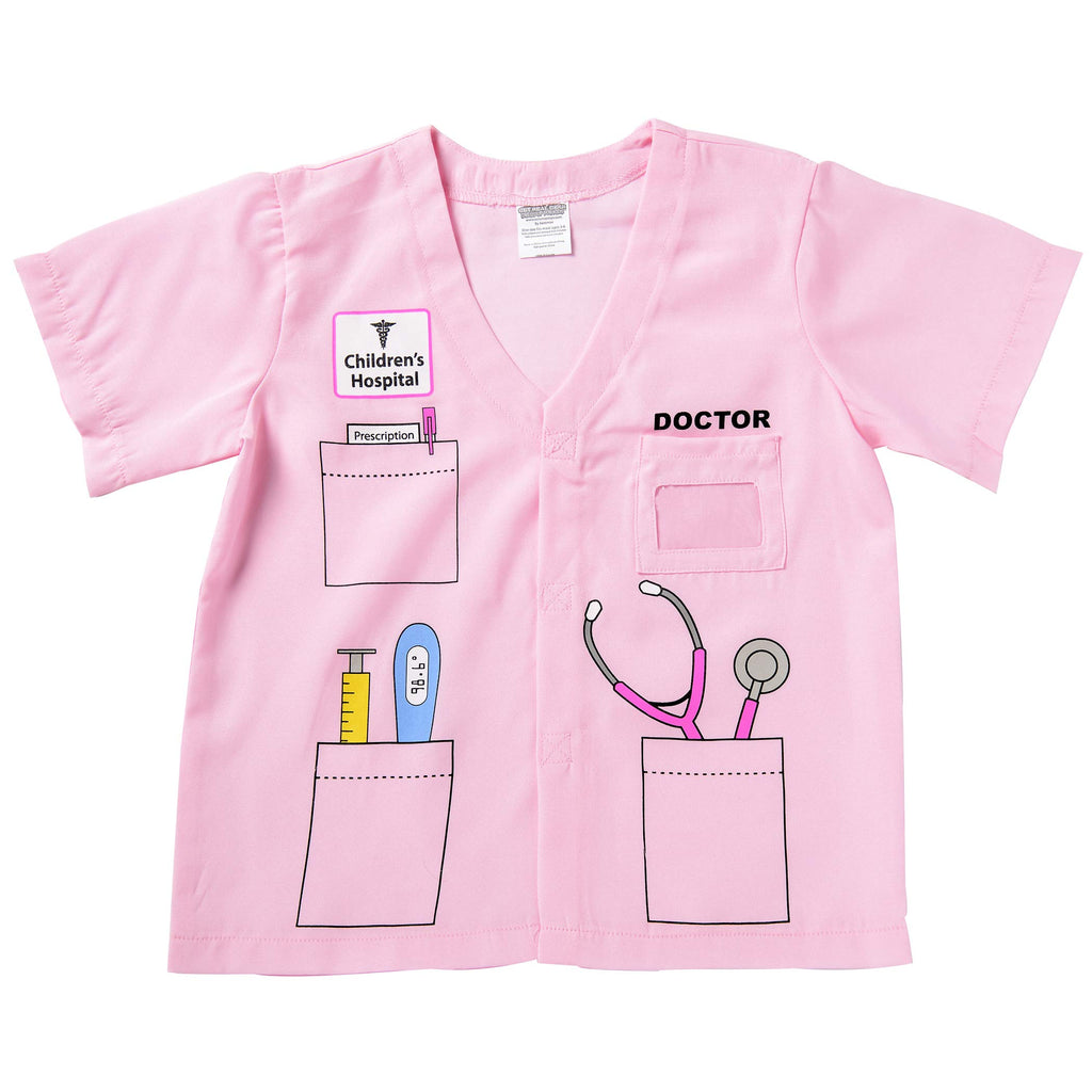 Aeromax My 1st Career Gear Doctor Top (Pink) – Dress-Up Role Play for Kids Ages 3-6