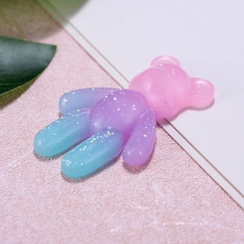 Aesnefe Pocket Bear Hug - Anxiety Relief Gift with Uplifting Card - Pink Blue Mini Worry Bear for Stress Relief