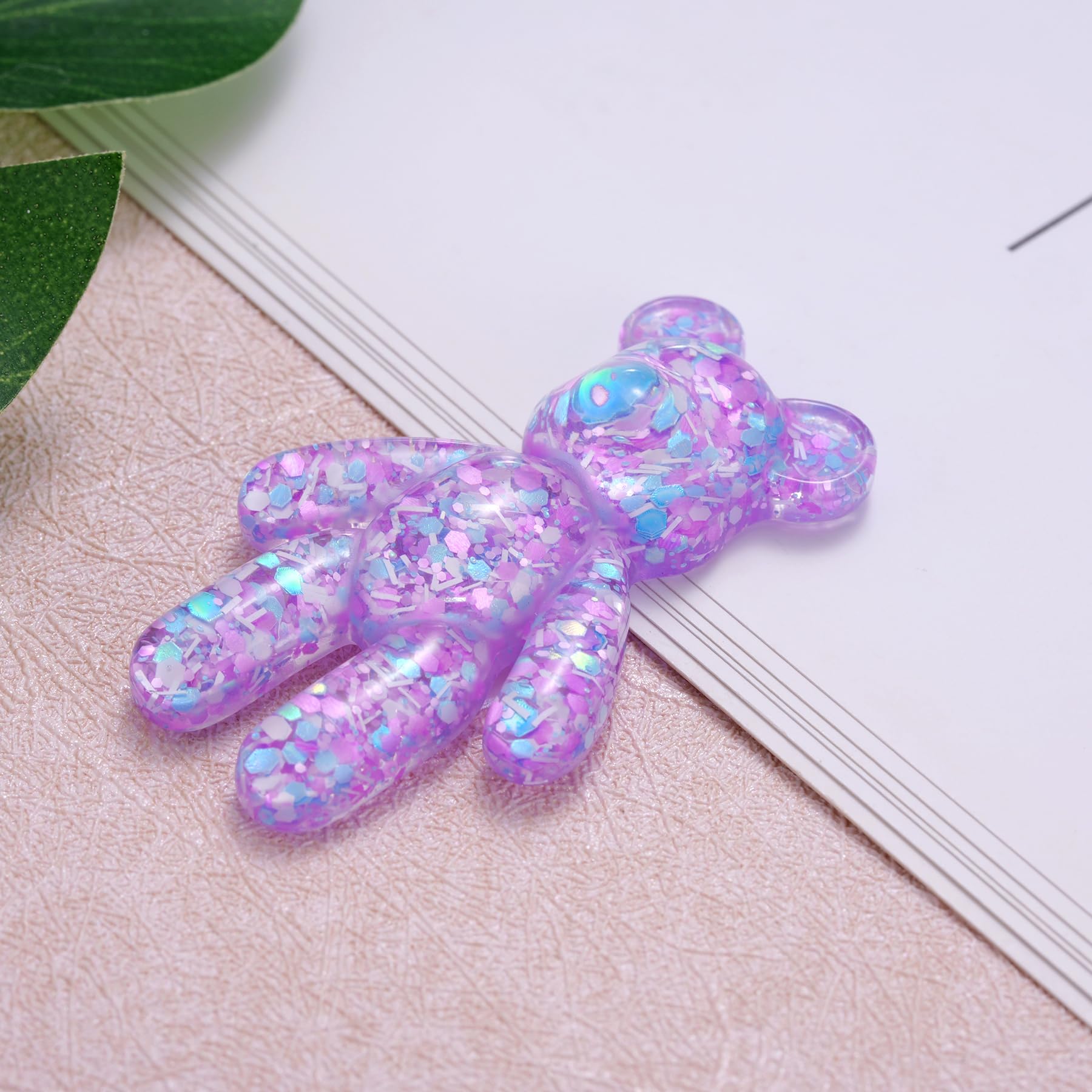 Aesnefe Pocket Bear Hug - Purple Worry Bear for Anxiety Relief with Encouraging Card