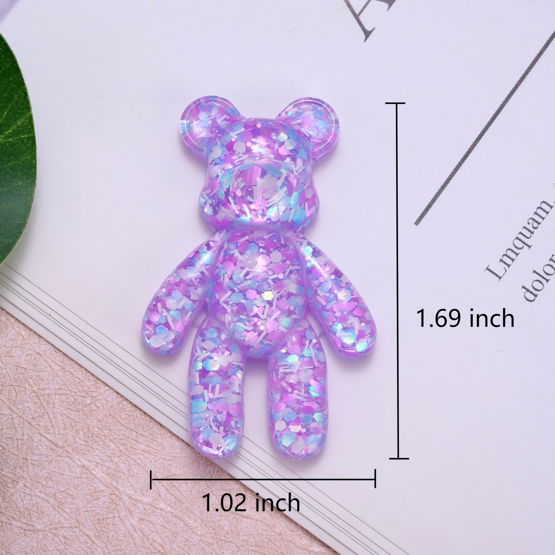 Aesnefe Pocket Bear Hug - Purple Worry Bear for Anxiety Relief with Encouraging Card