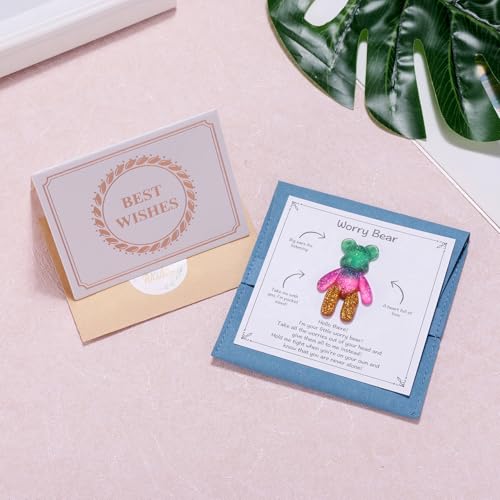 Aesnefe Pocket Bear Hug – Anxiety Relief Gift with Worry Card