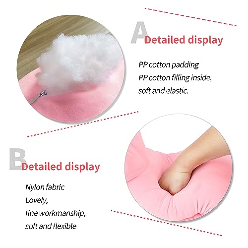 AFAN Long Cat Plush Pillow 19.6 Inch – Soft Kawaii Stuffed Animal, Cute Pink Body Pillow for Cuddling
