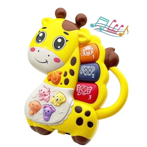 AFKSTL Baby Piano Toy for 6-12 Months - Light Up Musical Toy with 3 Modes, Giraffe Design