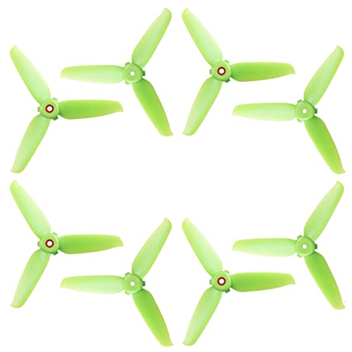 AFOIS 5328 Propellers for DJI FPV Drone (8-Pack) - Low Noise Quick-Release Green PC Blades