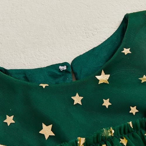 Afunbaby Toddler Girl Christmas Dress with Sequin Pompom Tulle Tutu and Jingle Bell