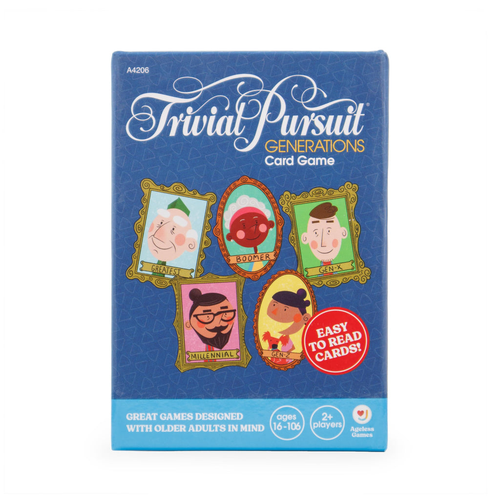 Ageless Games Trivial Pursuit Generations Expansion – Multigenerational Trivia Cards for Game Night