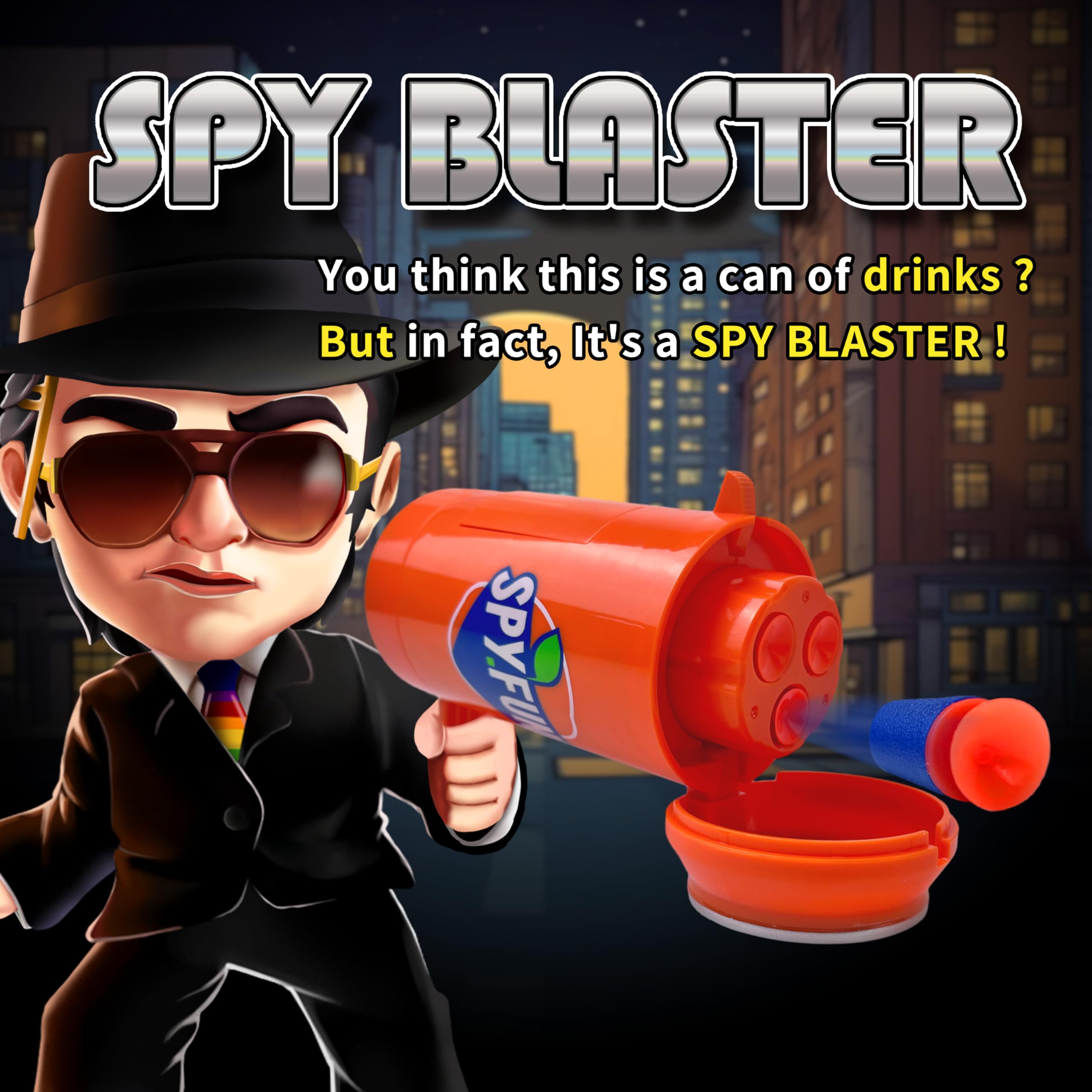 AGM MASTECH Soda Can Foam Dart Blaster – Transforming Novelty with 30 Darts & 3 Targets