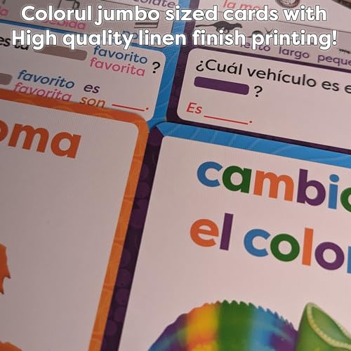 AGO en Español 2 Deluxe Edition: Spanish Learning Card Game with 36 Illustrated Questions – Boost Vocabulary & Grammar Through Conversation