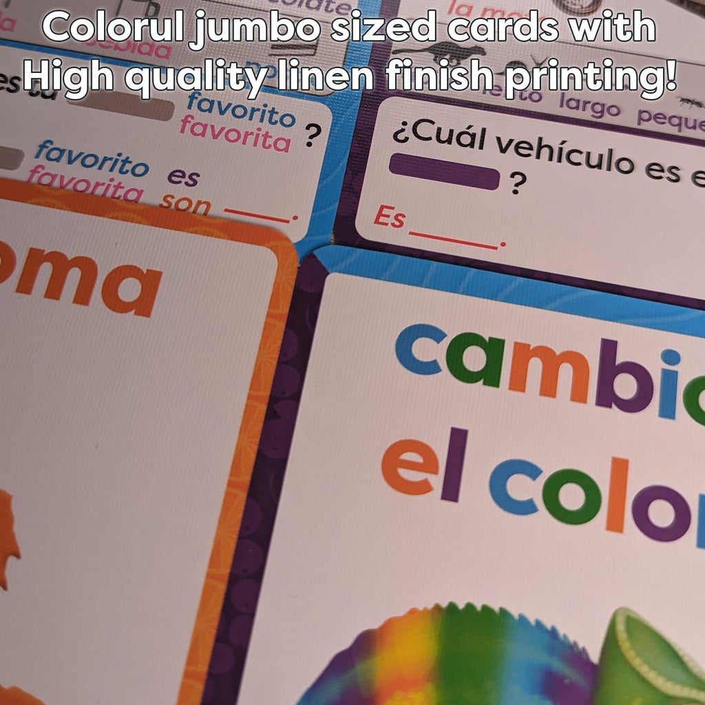 AGO en Español 2 Deluxe Edition: Spanish Learning Card Game with 36 Illustrated Questions – Boost Vocabulary & Grammar Through Conversation