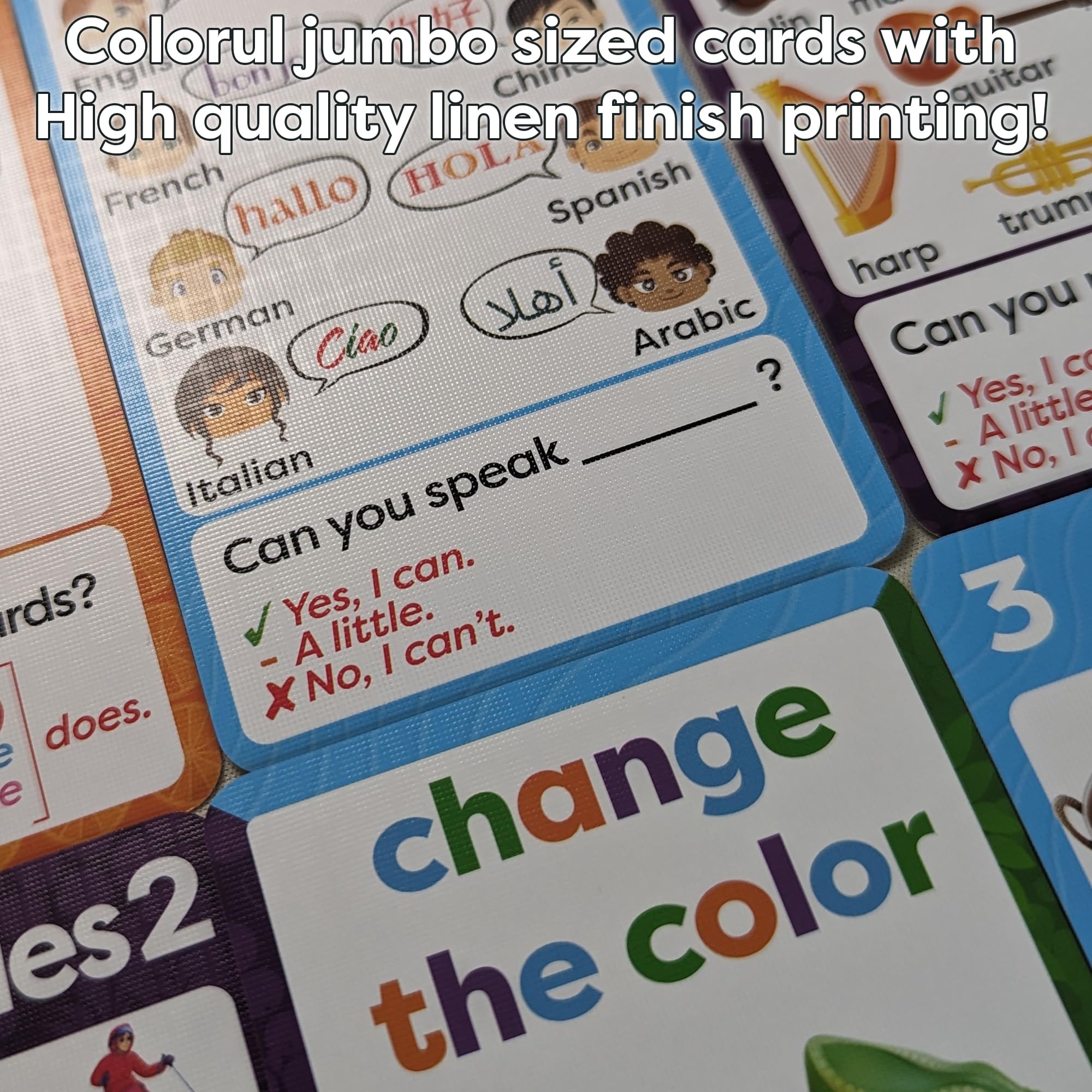 AGO QnA Yellow ESL Card Game Level 2.5 – 54 Cards for English Vocabulary, Grammar & Conversation Practice