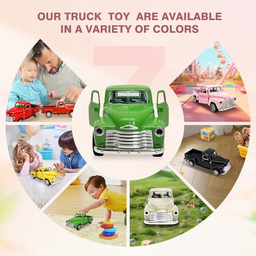 AGSIXZLAN 1:32 Alloy Pull-Back Truck Toy for Toddlers Ages 2-8
