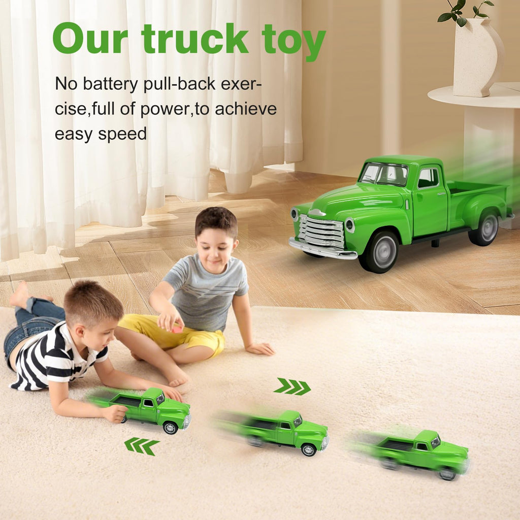 AGSIXZLAN 1:32 Alloy Pull-Back Truck Toy for Toddlers Ages 2-8