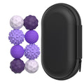 Ahorasky 8-Pack Magnetic Fidget Stress Balls with Silicone Shell and Storage Box for Adults - Purple