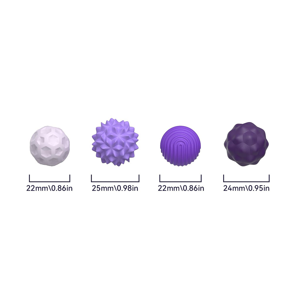Ahorasky 8-Pack Magnetic Fidget Stress Balls with Silicone Shell and Storage Box for Adults - Purple