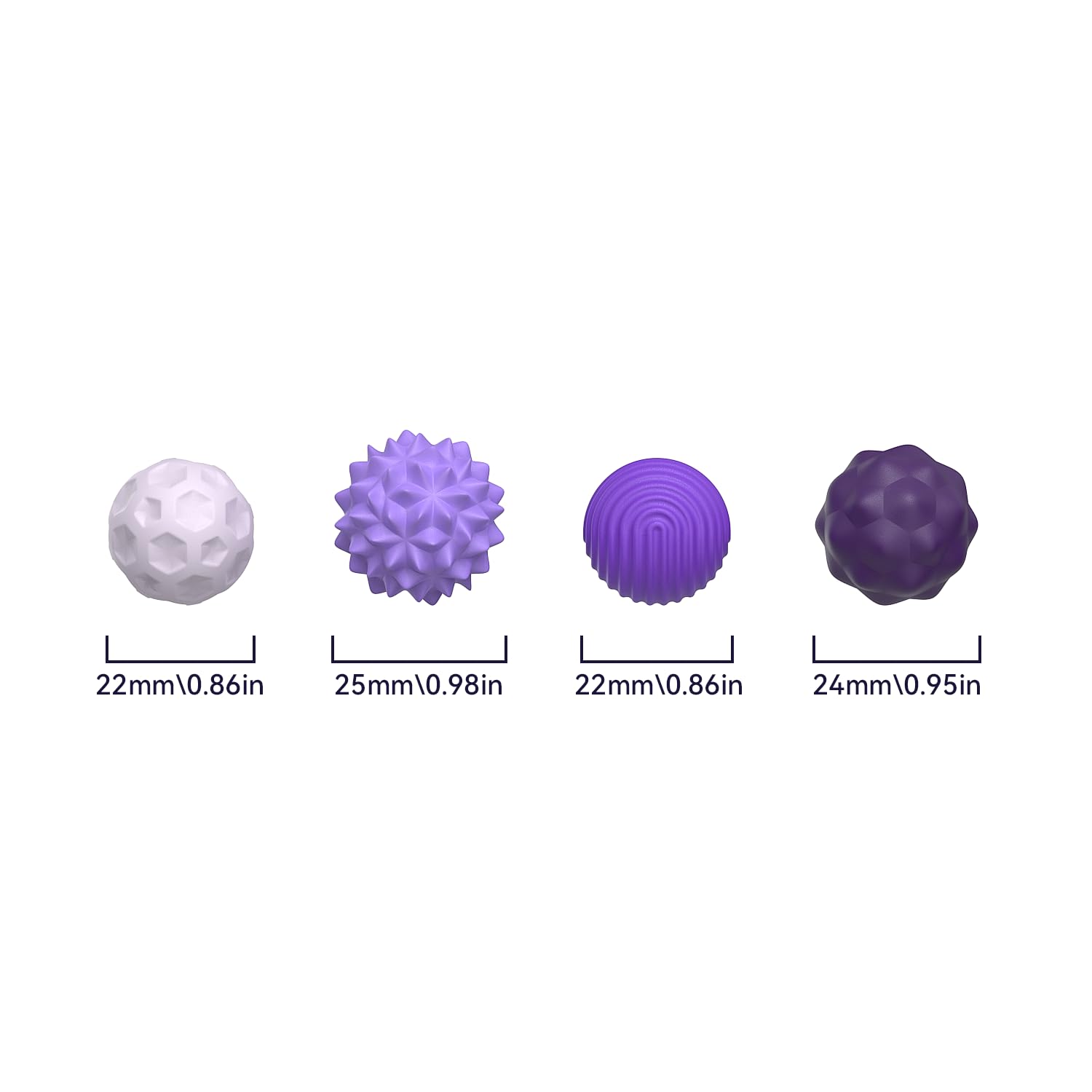 Ahorasky 8-Pack Magnetic Fidget Stress Balls with Silicone Shell and Storage Box for Adults - Purple
