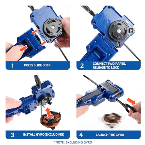 AIBREAY X Winder Launcher with X Grip – Blue Battling Gyro Accessory for X Series Tops