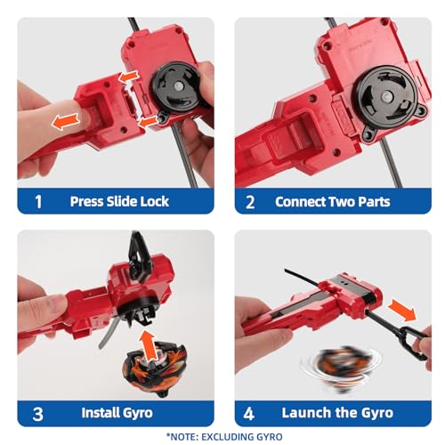 AIBREAY X Winder Launcher with X Grip – Red, Designed for X Series Tops