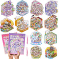 Aifong 2-Pack 3D Sticker Books for Adults – 12 Scenes, Pink & Purple, 10.6 x 7.9 Inches