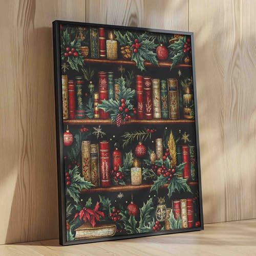 Aihonmin 1000-Piece Christmas Bookshelf Puzzle – Flowers Art, 20x27 Inches