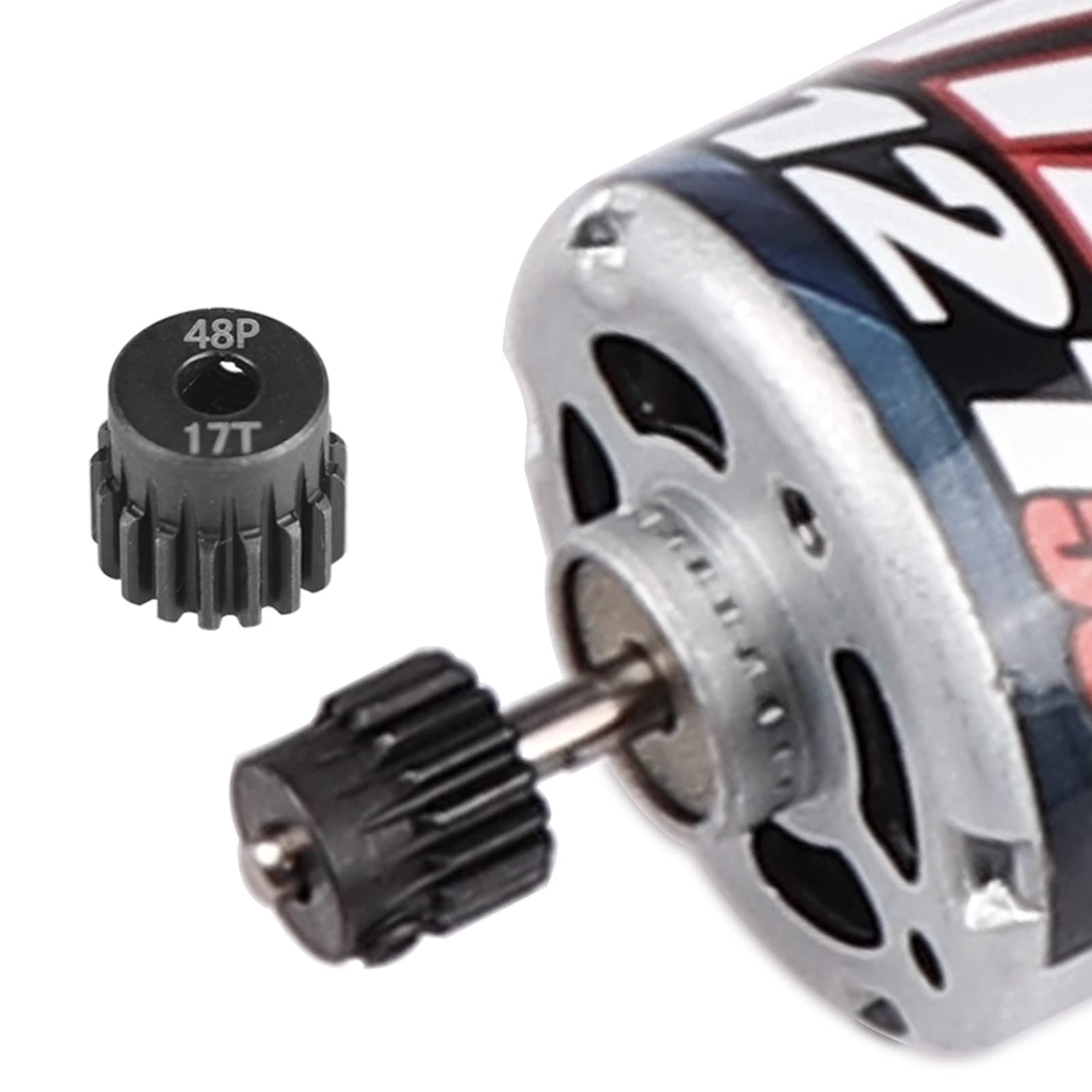 AIMROCK 5-Pack 48P RC Motor Pinion Gears (13T-17T) for 1/10 Scale Cars, Boats & Planes – Hardened Steel