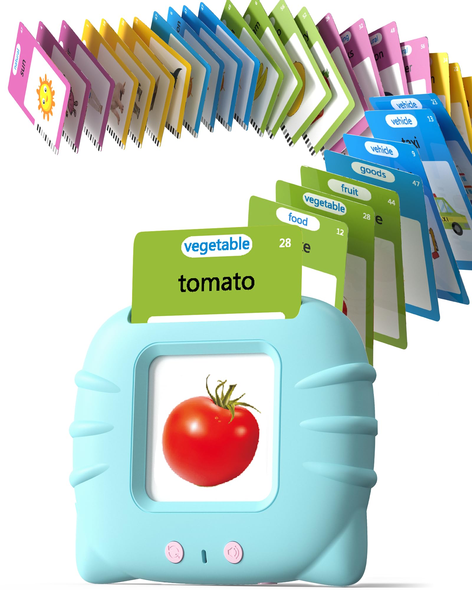Airbition Talking Flash Cards for Toddlers 1-5 Years – 224 Words, Screen-Free Montessori Learning Toy with Rechargeable Battery