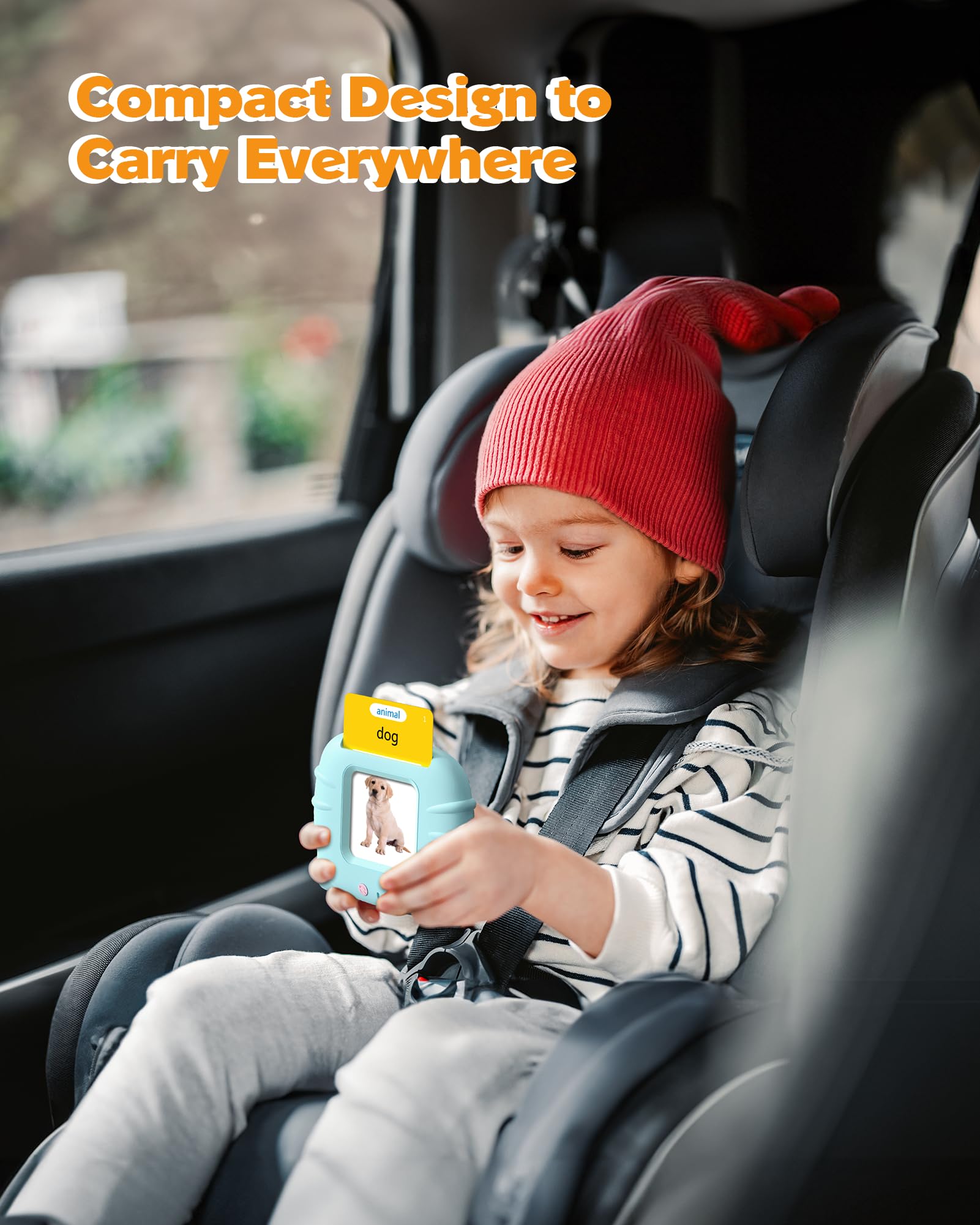 Airbition Talking Flash Cards for Toddlers 1-5 Years – 224 Words, Screen-Free Montessori Learning Toy with Rechargeable Battery