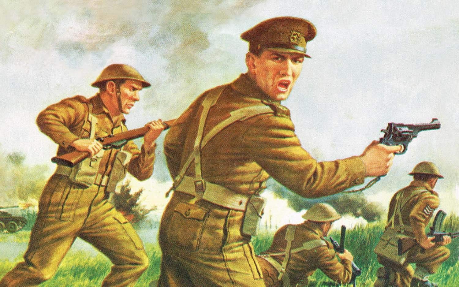 Airfix A00763V WWII British Infantry Figures - 48 Unpainted 1:76 Scale Plastic Soldiers for Dioramas and Wargaming