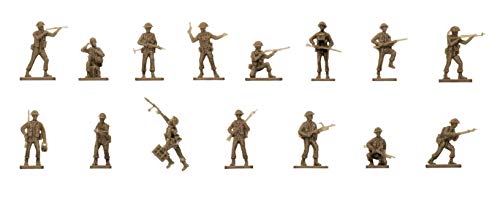 Airfix A00763V WWII British Infantry Figures - 48 Unpainted 1:76 Scale Plastic Soldiers for Dioramas and Wargaming