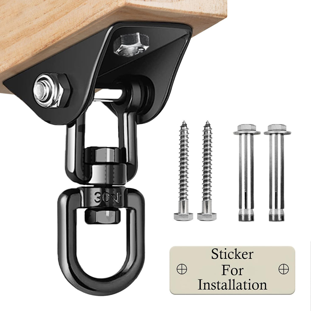 Aisto Heavy Duty Swing Hanger 360° Swivel: 304 Stainless Steel, Locknut Design, 1000 lb Capacity for Wood & Concrete