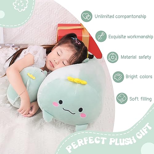 AIXINI 8 Inch Cylindrical Dinosaur Plush - Soft Body Pillow Toy, Washable Cover
