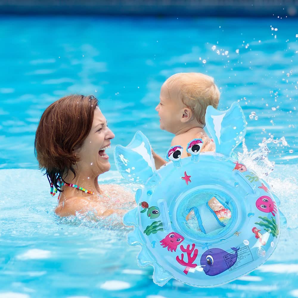 AIYUENCICI Baby Swimming Float - Inflatable Toddler Swim Ring with Handles for Ages 8-48 Months