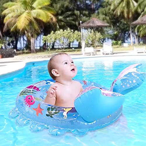 AIYUENCICI Baby Swimming Float - Inflatable Toddler Swim Ring with Handles for Ages 8-48 Months