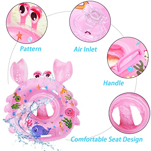 AIYUENCICI Inflatable Baby Swim Float with Handles – Cute Animal Design for Toddlers 8-48 Months (Up to 40 lbs)