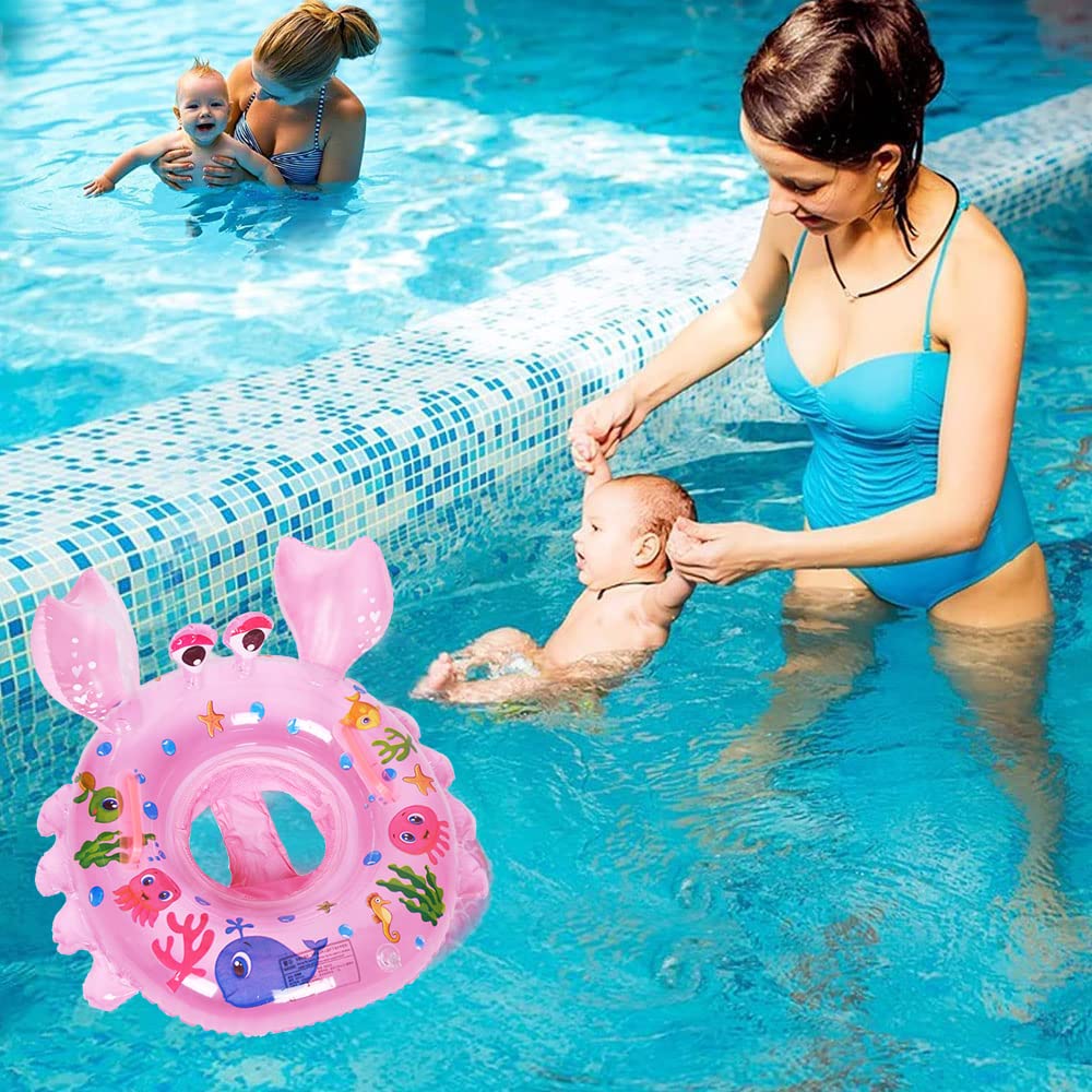 AIYUENCICI Inflatable Baby Swim Float with Handles – Cute Animal Design for Toddlers 8-48 Months (Up to 40 lbs)