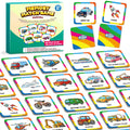 Aizweb Vehicle Match Game – 48-Piece Memory Card Game for Toddlers Ages 3-6, Preschool Learning Activity