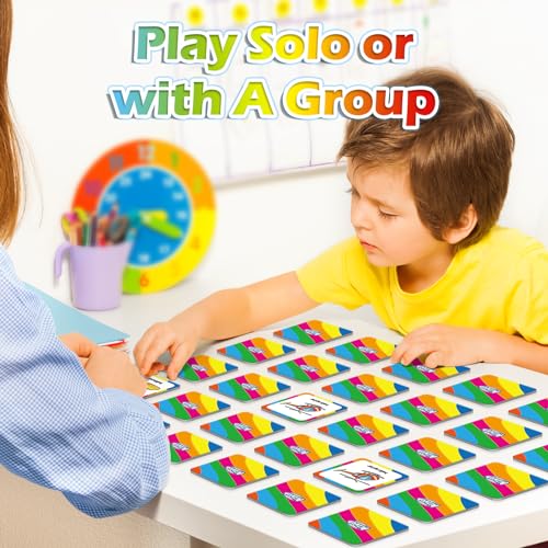 Aizweb Vehicle Match Game – 48-Piece Memory Card Game for Toddlers Ages 3-6, Preschool Learning Activity