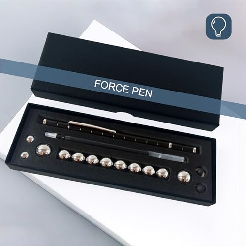 AKUTAIN Magnetic Fidget Pen – Multifunctional Stress Relief Toy Pen with Colorful Modules, Black