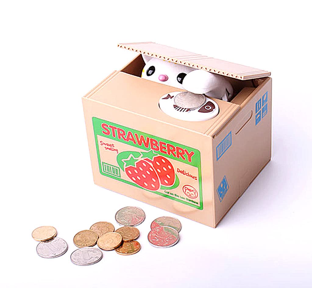 ALIMITOPIA Cartoon Cat Vocal Mischief Stealing Coin Piggy Bank