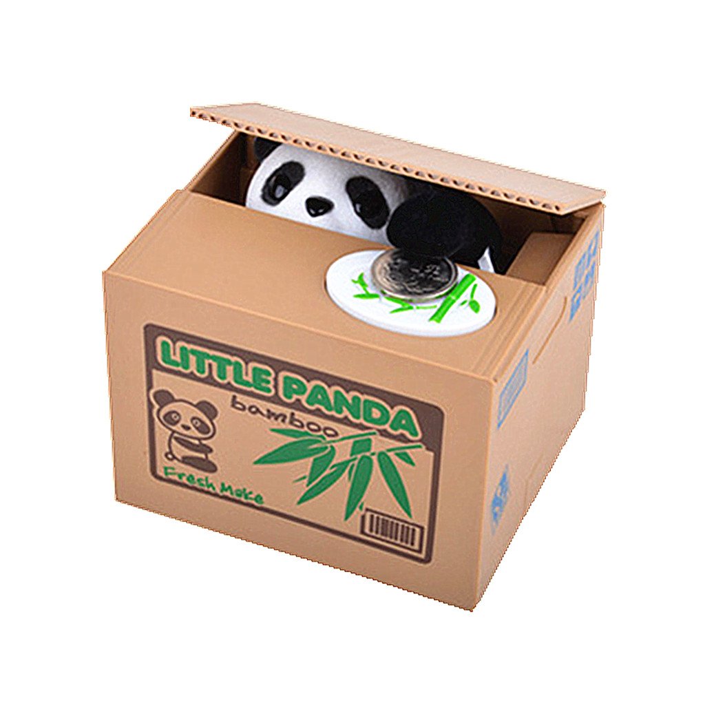 ALIMITOPIA Panda Vocal Mischief Money Box – Stealing Coin Piggy Bank (40 Coin Capacity)