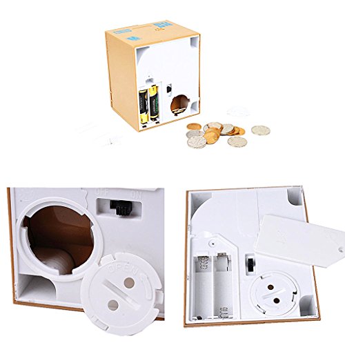 ALIMITOPIA Vocal Mischief Stealing Coin Bank - Cartoon Panda Piggy Bank, Holds 40 Coins, Requires 2 AA Batteries