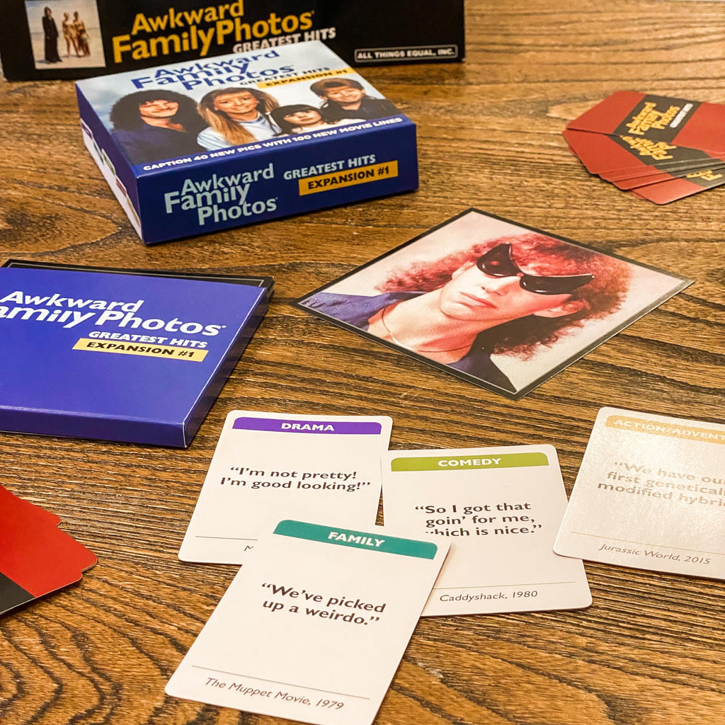 All Things Equal Awkward Family Photos: Greatest Hits Expansion #1 Card Game - 40 New Pictures with 100 Movie Lines