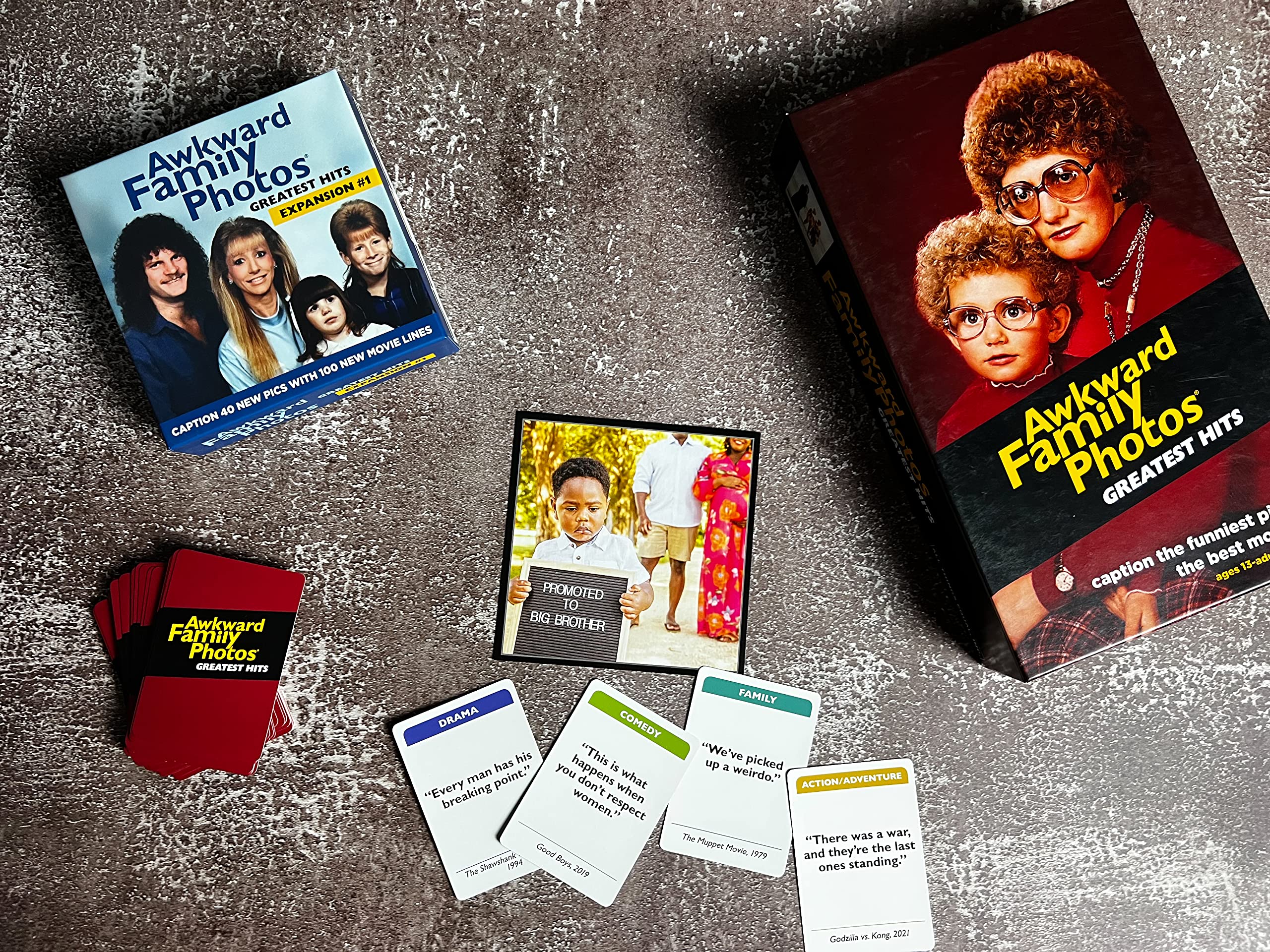 All Things Equal Awkward Family Photos: Greatest Hits Expansion #1 Card Game - 40 New Pictures with 100 Movie Lines