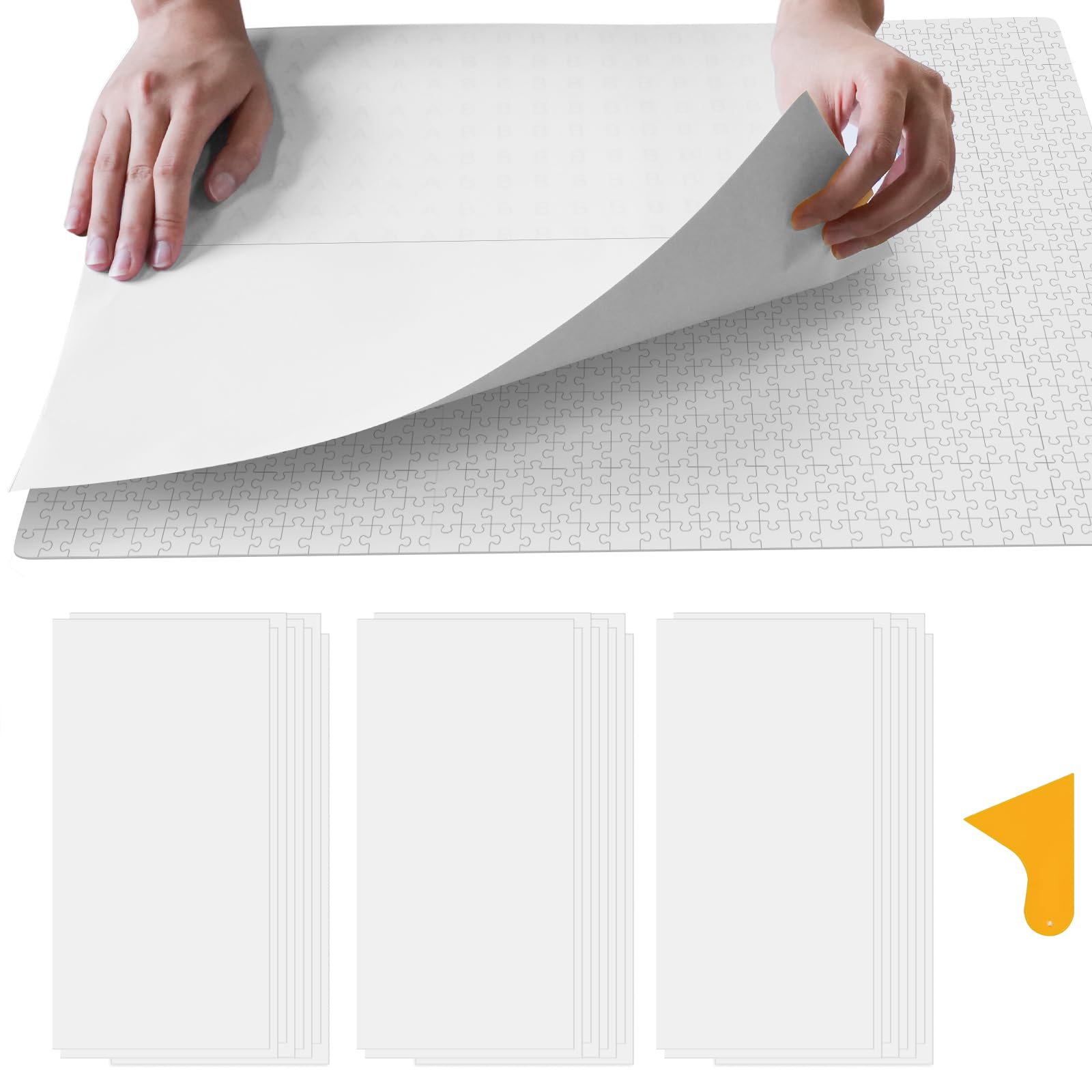 ALL4JIG Puzzle Saver 24-Pack – Self-Adhesive Glue Sheets for 500-3000 Piece Puzzles