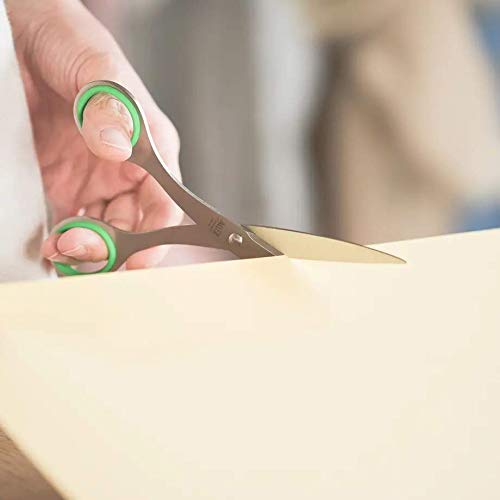 ALLEX Left Handed Office Scissors 6.5" – Green – Japanese Stainless Steel – Made in Japan