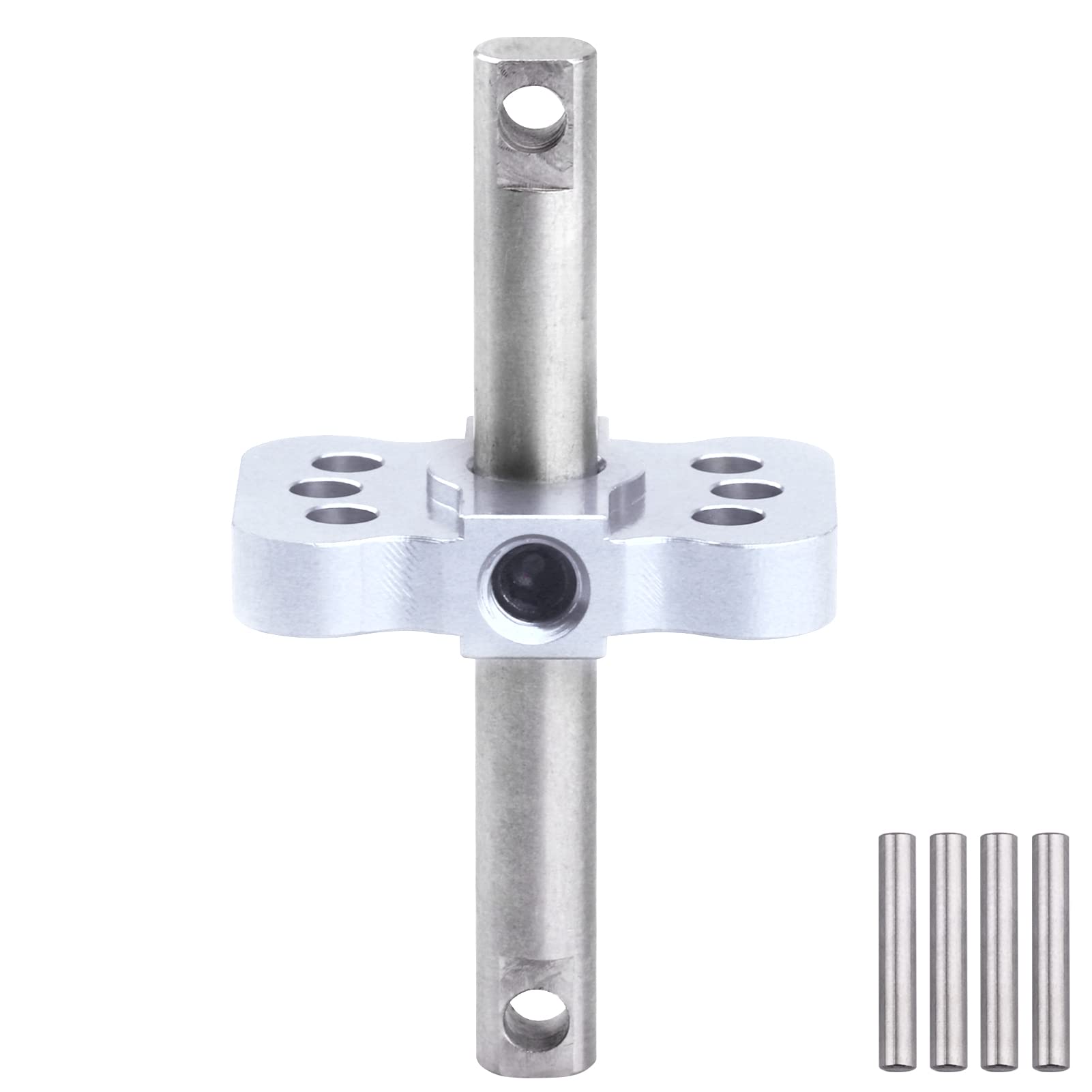AllinRC Aluminum Differential Locker Spool for Traxxas 2WD 1/10 Scale RC Cars (Silver)