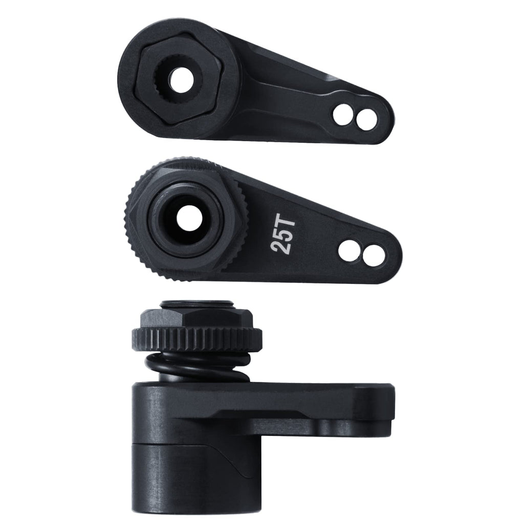 Alloy 25T Steering Servo Arm for 1/10 RC Axial RBX10 Crawler (Black)