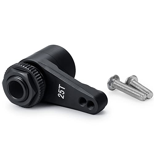 Alloy 25T Steering Servo Arm for 1/10 RC Axial RBX10 Crawler (Black)